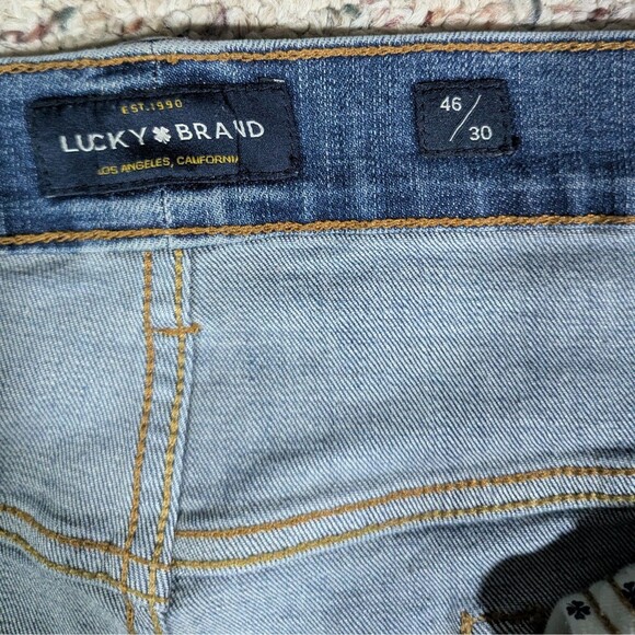 Lucky Brand Jeans Mens 46x30 Blue 181 Relaxed Fit Straight Leg Stretch Denim - Picture 6 of 13